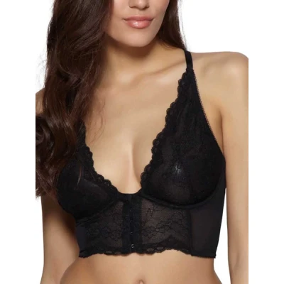Image of Gossard Superboost Bralet Triangle bra, Women&#039;s, Size: 32D, Black