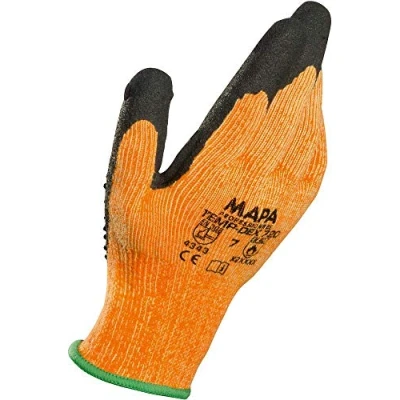 Image of MAPA Professional TempDex 720 Nitrile Thermal Gloves, Resistant to Cuts, Used in the Rubber/Ceramics Industry and Mechanical Industry, Orange, Size 9, (1 Pair) Protective 9 (Large)
