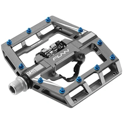 Image of Funn Mamba MTB Clipless Pedals, Single Sided Clip Mountain Bike Compatible with SPD Cleats, 9/16 Inch CrMo Axle Bicycle Pedals for MTB/BMX/Gravel Cycling (Gray)
