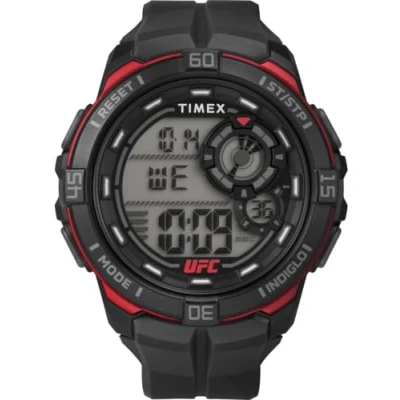 Image of Timex Men&#039;s UFC Rush 52mm Watch, Black Strap Digital Dial Case