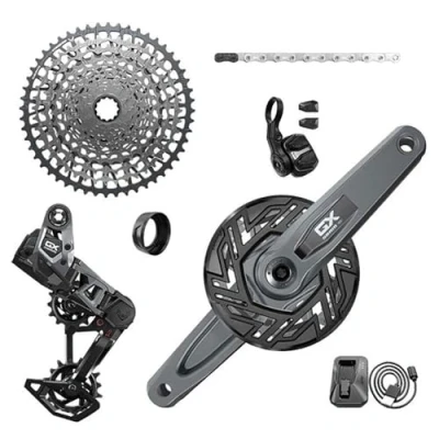 Image of SRAM GX Eagle T Type Ebike AXS Group Set 160mm ISIS Crank Warmer for Bosch, 36T Ring/Lip Guard, Manual Transmission,