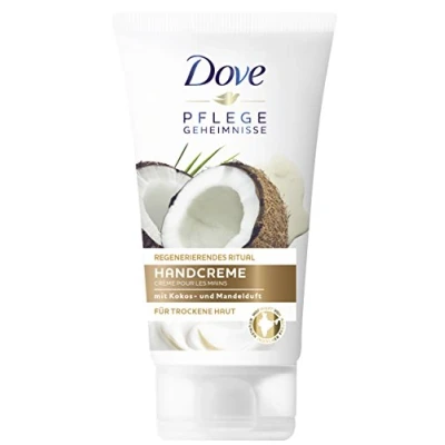 Image of Dove Women&#039;s Hand Cream Pack of 6 Care Secrets Regenerating Ritual for Dry Skin Coconut Almond Fragrance (6 x 75 ml)