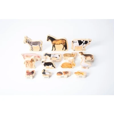 Image of TickiT 73598 Wooden Domestic Animal Blocks