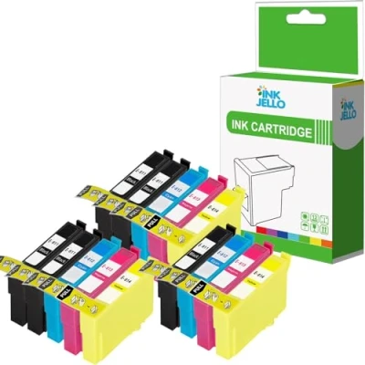 Image of Inkjello Ink Cartridge For Printer, Compatible With Epson Stylus D3850 D4200 D68 PE D88 Plus DX3800 DX3850 DX4200 DX4250 DX4800 DX4850 Black Cyan Magenta Yellow (14 Pack)