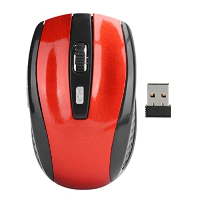 Image of ciciglow Wireless Mouse, Silent Mouse 2.4G Portable Mobile Optical with USB Receiver Adjustable DPI for Notebook Computer Gaming Accessories (red)