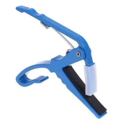 Image of QUICK RELEASE METAL TRIGGER CAPO FOR ACOUSTIC OR ELECTRIC GUITAR (Blue)