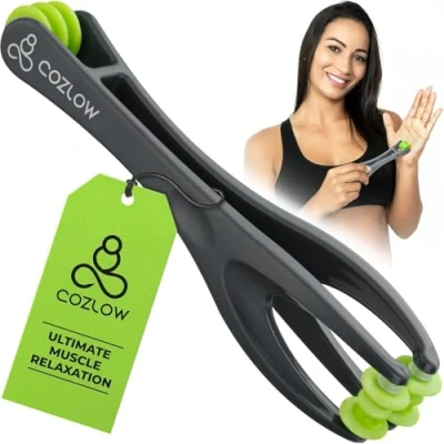 Image of Finger Massager for Deep Tissue Comfort Dual Sided Therapy Tool Arthritis, Carpal Tunnel, Stress &amp; Pain Relief Massage Roller Hands, Palm Wrist by Cozlow