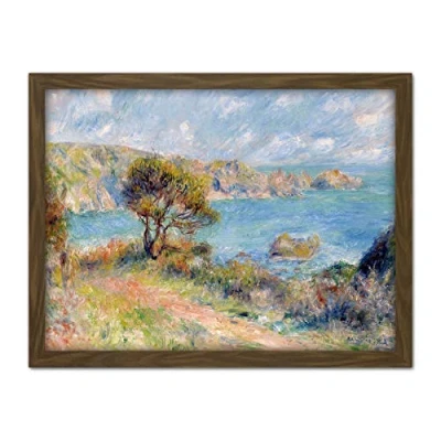 Image of Artery8 Pierre Auguste Renoir View At Guernsey 1883 Painting Artwork Framed Wall Art Print 18X24 Inch