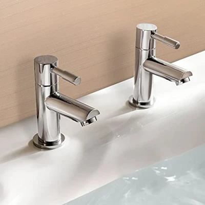 Image of Nes Home Sink Basin Mono Bath Filler Bathroom Shower Mixer Chrome Brass Tap (Basin Taps)