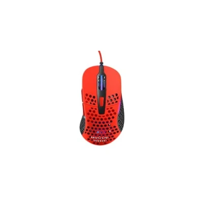 Image of Xtrfy M4 RGB, Ultra Light Wired Gaming Mouse, Ergonomic Design for Right Handers, Cutting Edge Pixart 3389 Sensor, Adjustable RGB Lighting, Kripparrian Red Edition