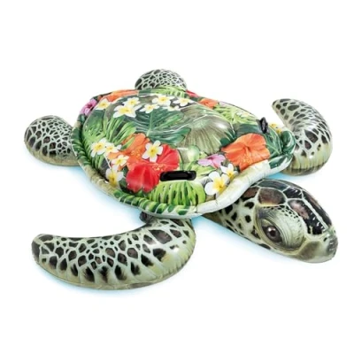 Image of Intex Realistic Print Sea Turtle Inflatable, 75&quot; X 67&quot;, for Ages 3+