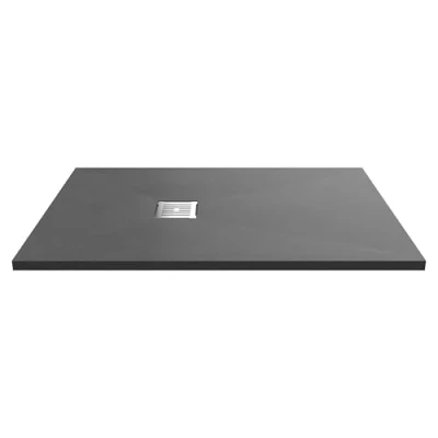 Image of 1200mm x 800mm Premium Slimline Rectangular Shower Tray Slate Grey