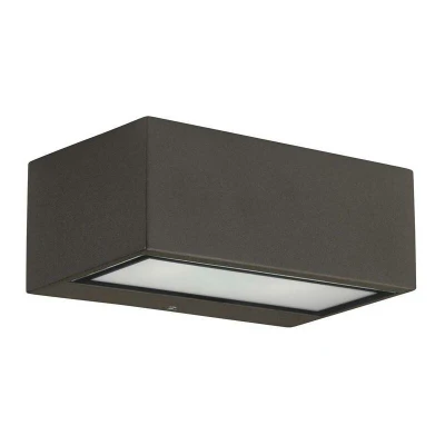Image of Nemesis Aluminium 1 Light Outdoor Wall Brown IP44