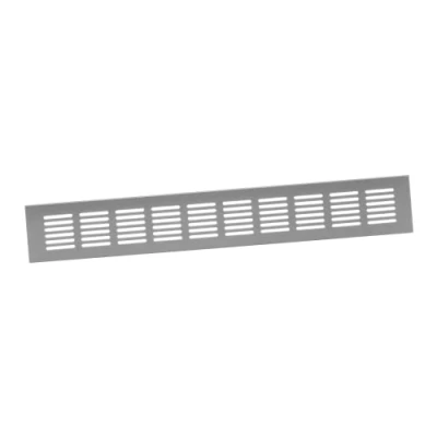 Image of 60x400mm Air Vent Cover Aluminium Ventilation Grille Silver Furniture Grill for Door, Wardrobe, Radiator