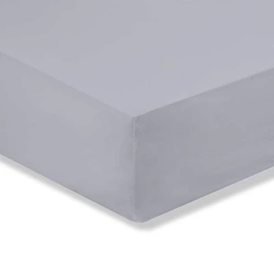 Image of Bianca Fine Linens Bedroom 200 Thread Count Cotton Percale King Fitted Sheet 32cm Depth Grey