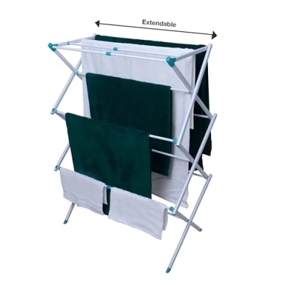 Image of Aspect Expandable Clothes Drying Rack, Airer, Foldable Laundry 3 Tier Collapsible Clothing Dryer, Adjustable Towel Rack for Air Clothing, suitable indoor