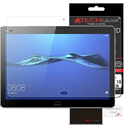 Image of TECHGEAR Screen Protector for Huawei MediaPad M3 Lite 10&quot; Ultra Clear Guard Cover with Cleaning Cloth &amp; Application Card