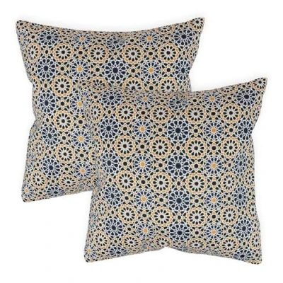 Image of Gardenwize Pack of 2 Outdoor Scatter Cushions, Garden Furniture Cushions Covers &amp; Pillows (Casablanca)