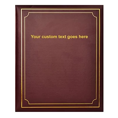 Image of Arpan Extra Large 3 Ring Binder Self Adhesive Padded Personalised Text Photo Album 20/Sheets 40/Sides (Red)