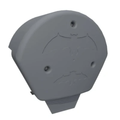 Image of Manthorpe Slate Grey Bat Ridge Roost Box Home Half Round End Cap with Screws Dry Fix