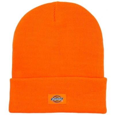 Image of Dickies Acrylic Cuffed Beanie Hat, Neon Orange, One Size