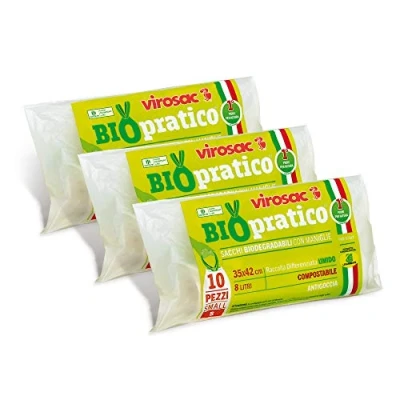 Image of Virosac Biodegradable Waste Bags with Removable Handles 30 Pieces