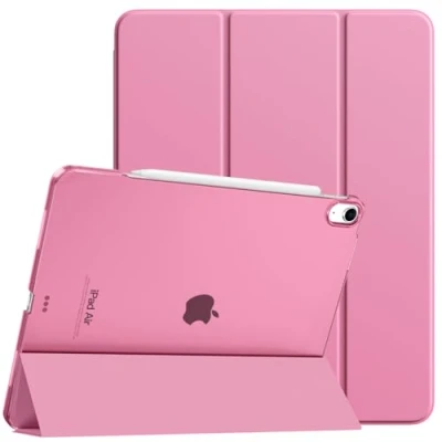 Image of TiMOVO for iPad Air 13 Inch Case M2 2024, Slim Stand Cover inch, Support Touch ID, Auto Wake/Sleep Smart Shell with Translucent Back, Case, Fondant Pink