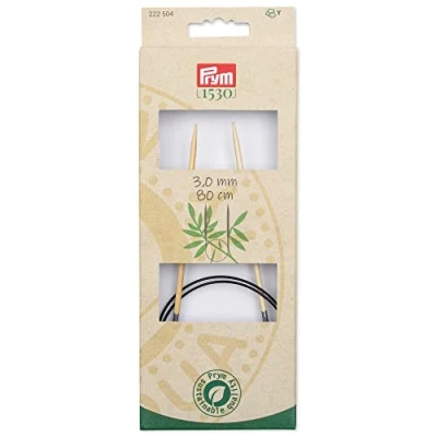 Image of Prym 1530 Bamboo Circular (80cm, 3.00mm) Needle 5 Pieces
