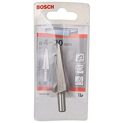 Image of Bosch 2608597523 Sheet Metal Cone Bit, 0 V, Silver, 4 20 mm