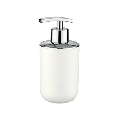 Image of WENKO 21204100 Soap dispenser Brasil White unbreakable, Plastic TPE, 7.3 x 16.5 9 cm,