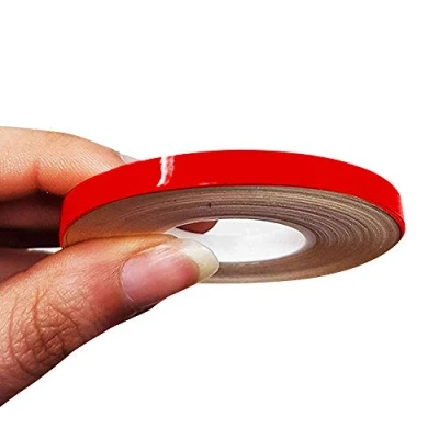 Image of 4R Quattroerre.it 10467 Trim Stripes Adhesive Strips for Cars, Red, 5 mm x 10 mt