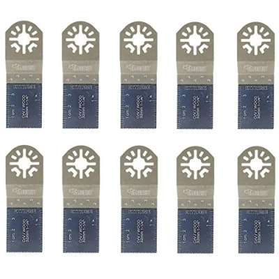 Image of 10 x SabreCut PR35F_10 Fine Tooth Blades Compatible with Bosch Fein (Non StarLock) Makita Milwaukee Einhell Ergotools Hitachi Parkside Ryobi Worx Workzone Multitool Multi Tool Accessories