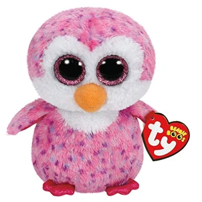 Image of TY Beanie Boo Plush Glider the Pink Penguin 15cm