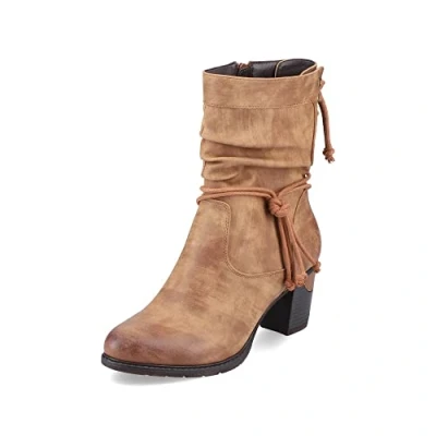 Image of Rieker Women Ankle Boots 96073, Ladies Boots,Boots,Short Boots,Booties,high,Brown (Braun / 22),39 EU 6 UK