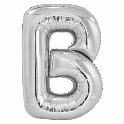 Image of Amscan 9915596 Large Letter &#039;B&#039; Silver