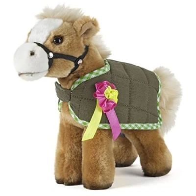 Image of Living Nature Horse with Jacket, Realistic Soft Cuddly Toy, 19cm