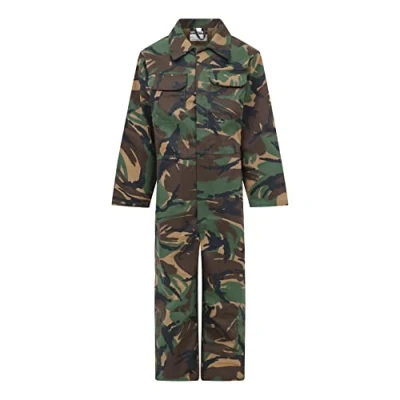 Image of Wetplay Childrens Childs Kids Boys Girls Boilersuit Overalls Coverall Boiler Suit 1 13 Years (14 Years, Camouflage)