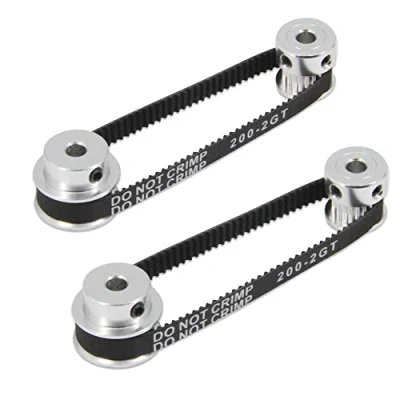 Image of Befenybay 2Kit 2GT Synchronous Wheel 20&amp;30 Teeth 5mm Bore Aluminum Timing Pulley with 2pcs Length 200mm Width 6mm Belt (20 30T 5B 6)
