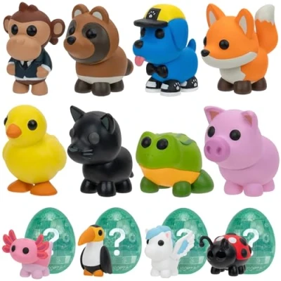 Image of Adopt Me! 10 Pack Mystery Pets Series 2 Top Online Game Exclusive Virtual Item Code Included Fun Collectible Toys for Kids Featuring Your Favourite Pets, Ages 6+