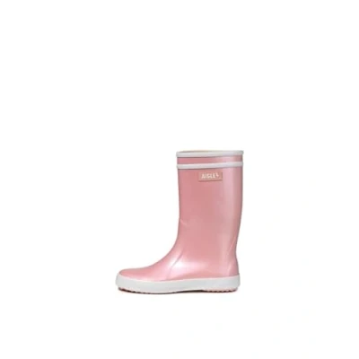 Image of Aigle Lolly Irrise 2 Rain Boot, Pearl Pink, 8.5 UK Child
