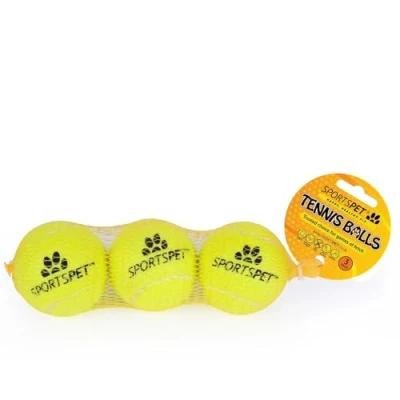 Image of SPORTSPET TENNIS Balls for Dogs (TENNIS, 3 Pack) M,Yellow
