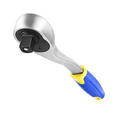 Image of S&amp;R Reversible Ratchet 1/2&quot; Wrench, 45 Teeth for Socket Wrench Insert Nuts Chrome Vanadium Steel (1/2&quot; Square Drive) Tool