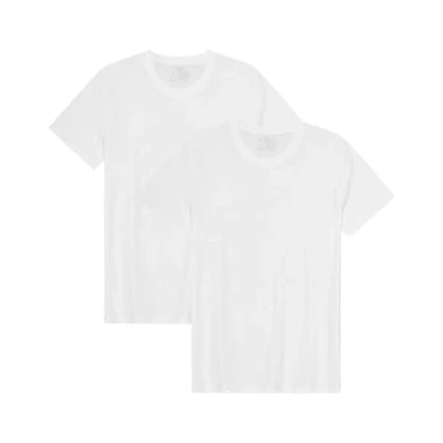 Image of DANISH ENDURANCE Men&#039;s T Shirts, Organic Cotton Shirts for Men, Multipack, Crew Neck, Short Sleeve, Premium Soft Blend, 2 Pack Pure White, L