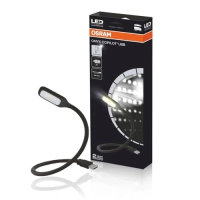 Image of OSRAM Copilot, LED Reading Light Plug, Onyx USB, Folding Carton (1 Unit), Black