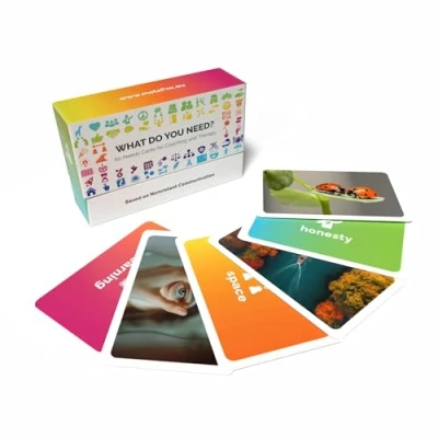 Image of metaFox Needs cards What do you need? 60 pleasant &amp; unpleasant emotions 8 methods For emotional intelligence, coaching therapy