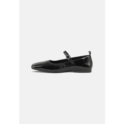 Image of Vagabond Delia Ankle strap ballet pumps, Women&#039;s, Size: 3, Black Leather