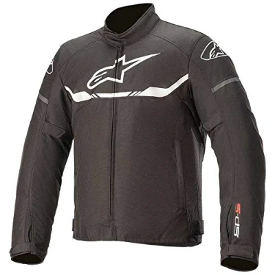 Image of Alpinestars Men&#039;s T sp S Waterproof Jacket Black/White Motorcycle Clothing, M
