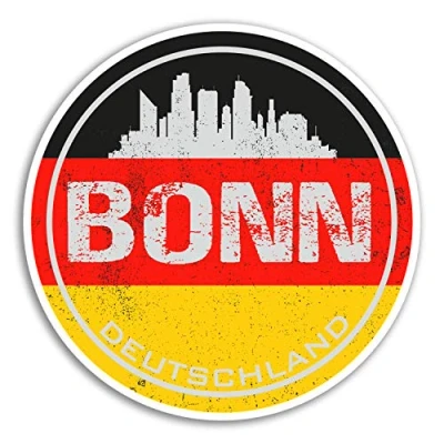 Image of 2 x 10cm Bonn Germany Vinyl Stickers Flag Travel Sticker Laptop Luggage #20085 (10cm Wide)