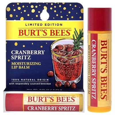 Image of Burts Bees Cramberry Spritz Moisturizing Lip Balm For Unisex 0.15 oz
