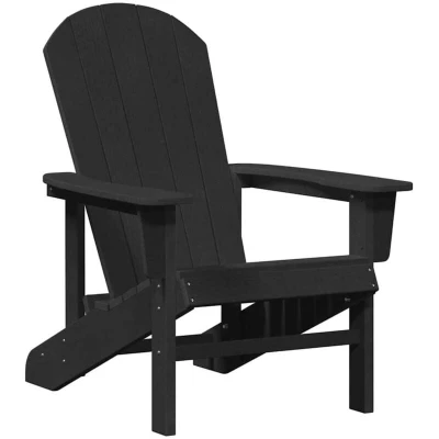 Image of vidaXL Adirondack Chair Black 74x82x91 cm HDPE